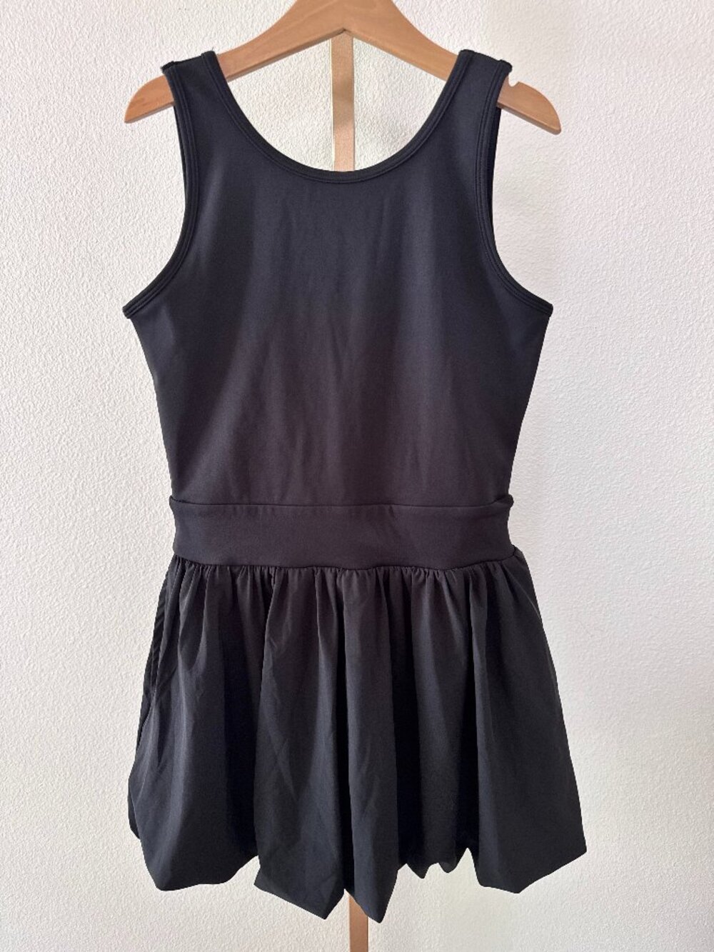 Abercrombie Kids YPB Bubble Hem Mini Dress Girls Size 11–12 Black Built In Short